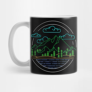 Mountains Line Art Mug